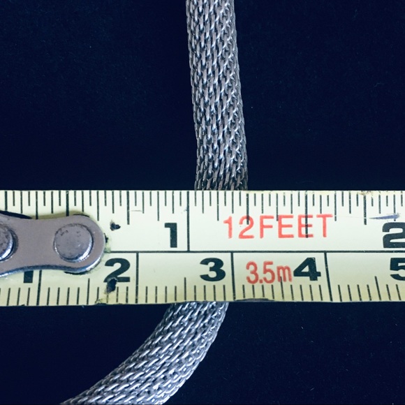 VINTAGE Silver Tone Snake Chain Pendant Necklace - Picture 14 of 15